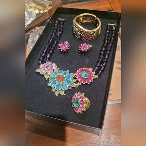 Heidi Daus Floral Multicolor Jewelry Set